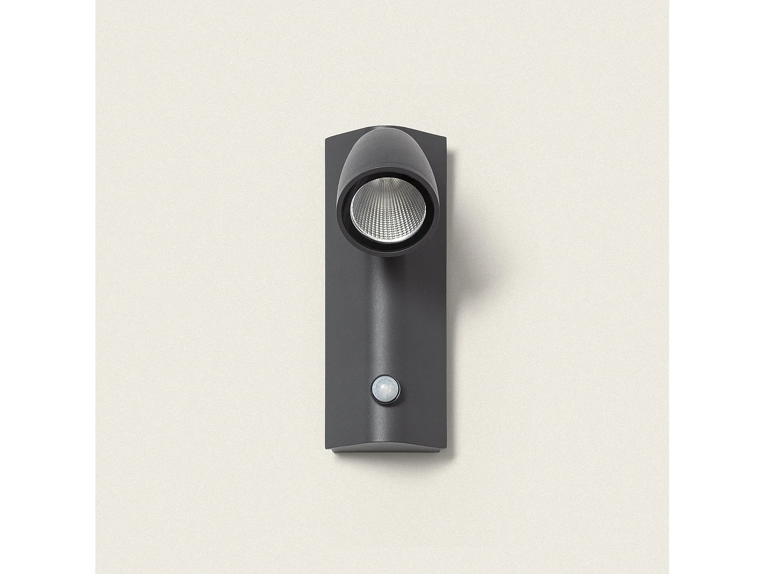 Applique da Parete per Esterni LED 6W in Alluminio con Sensore di Movimento Abel Grigio Scuro