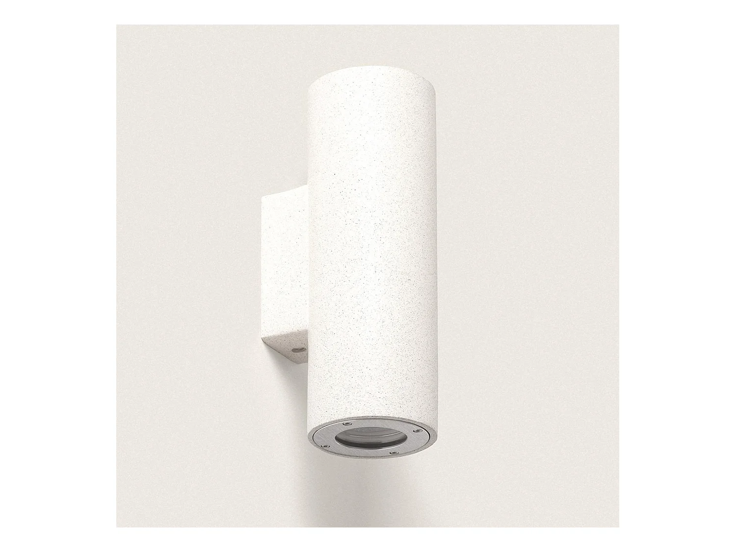 Aplique de Pared Exterior Cemento Iluminación Doble Cara Banjar Rond Beige