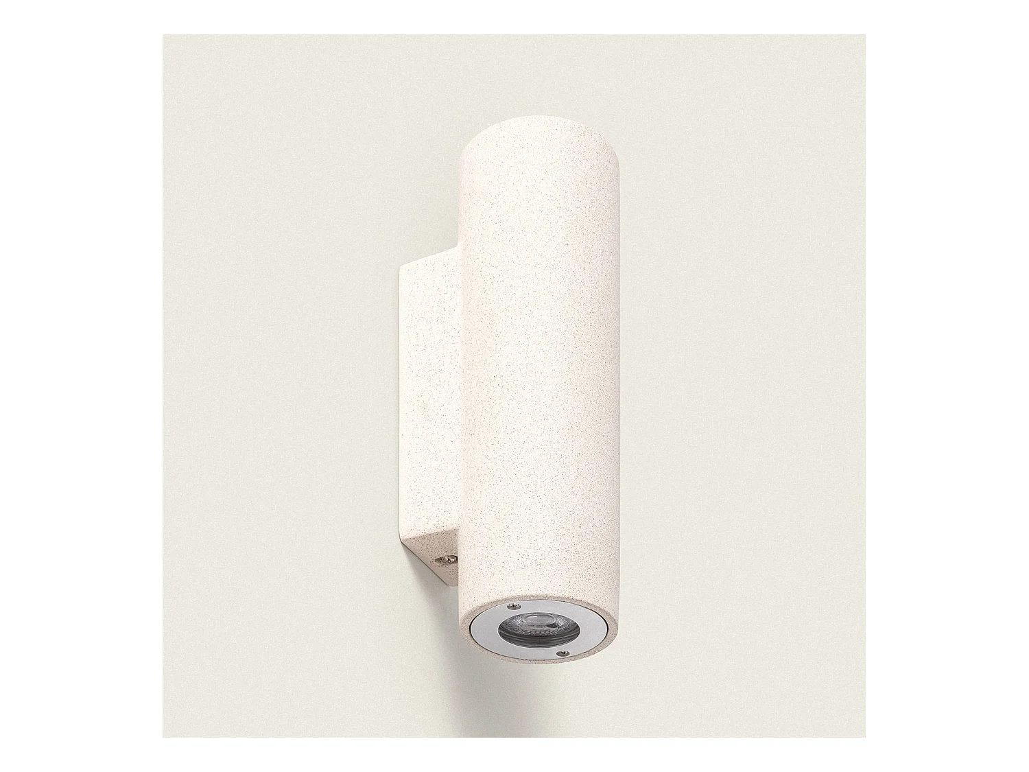 Aplique de Pared Exterior Cemento Iluminación Doble Cara Banjar Rond Beige
