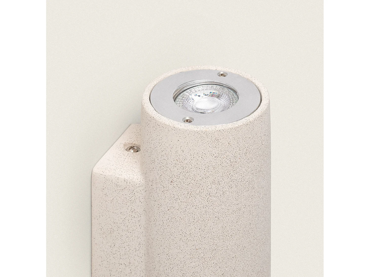 Applique da Parete per Esterni Cemento Doppia Luce Banjar Beige