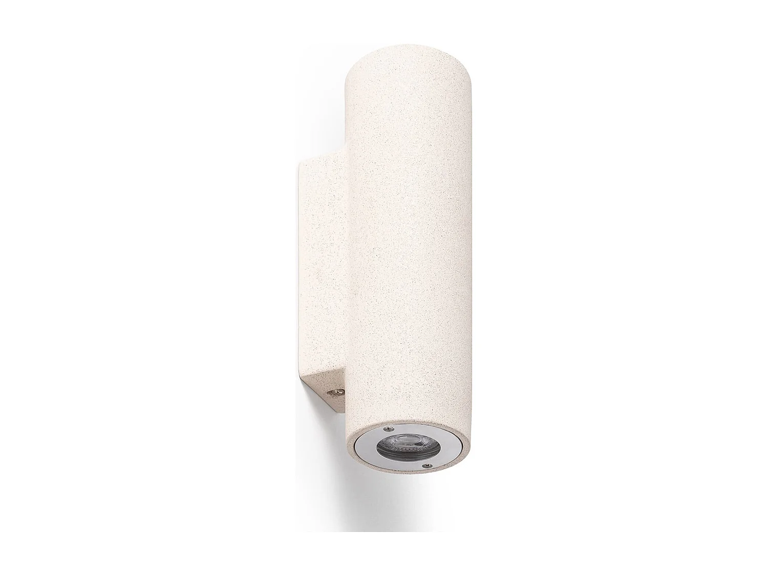 Aplique de Pared Exterior Cemento Iluminación Doble Cara Banjar Rond Beige