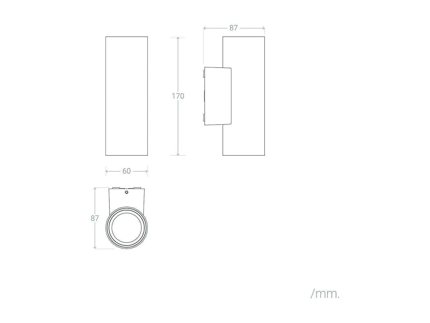 Applique Murale Extérieure LED 12W Aluminium Éclairage Double Face CCT Sélectionnable Satna Anthracite