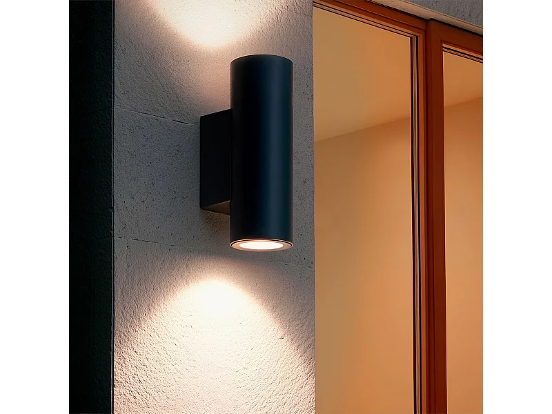 Applique Murale Extérieure LED 12W Aluminium Éclairage Double Face CCT Sélectionnable Satna Anthracite