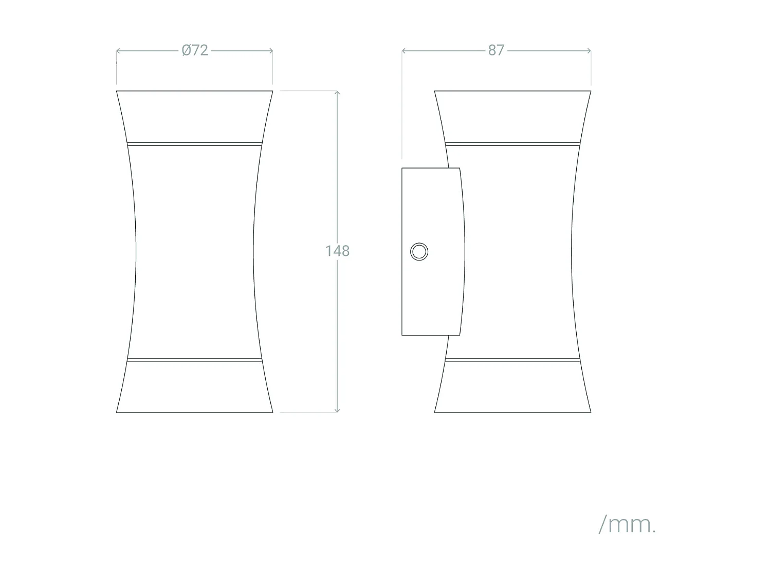 Applique Murale Extérieure Aluminium Aynik Noir