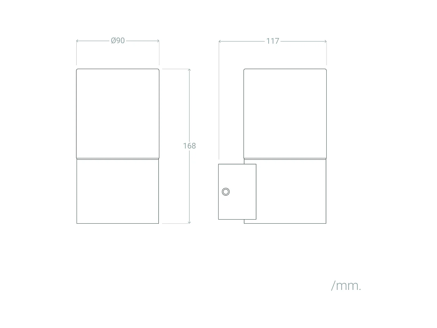 Applique Murale Extérieure Acier Inoxydable Emley Brun clair