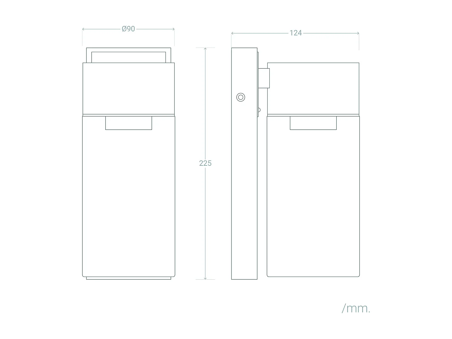 Applique da Parete per Esterni Acciaio Inox e Vetro Isoba Nero