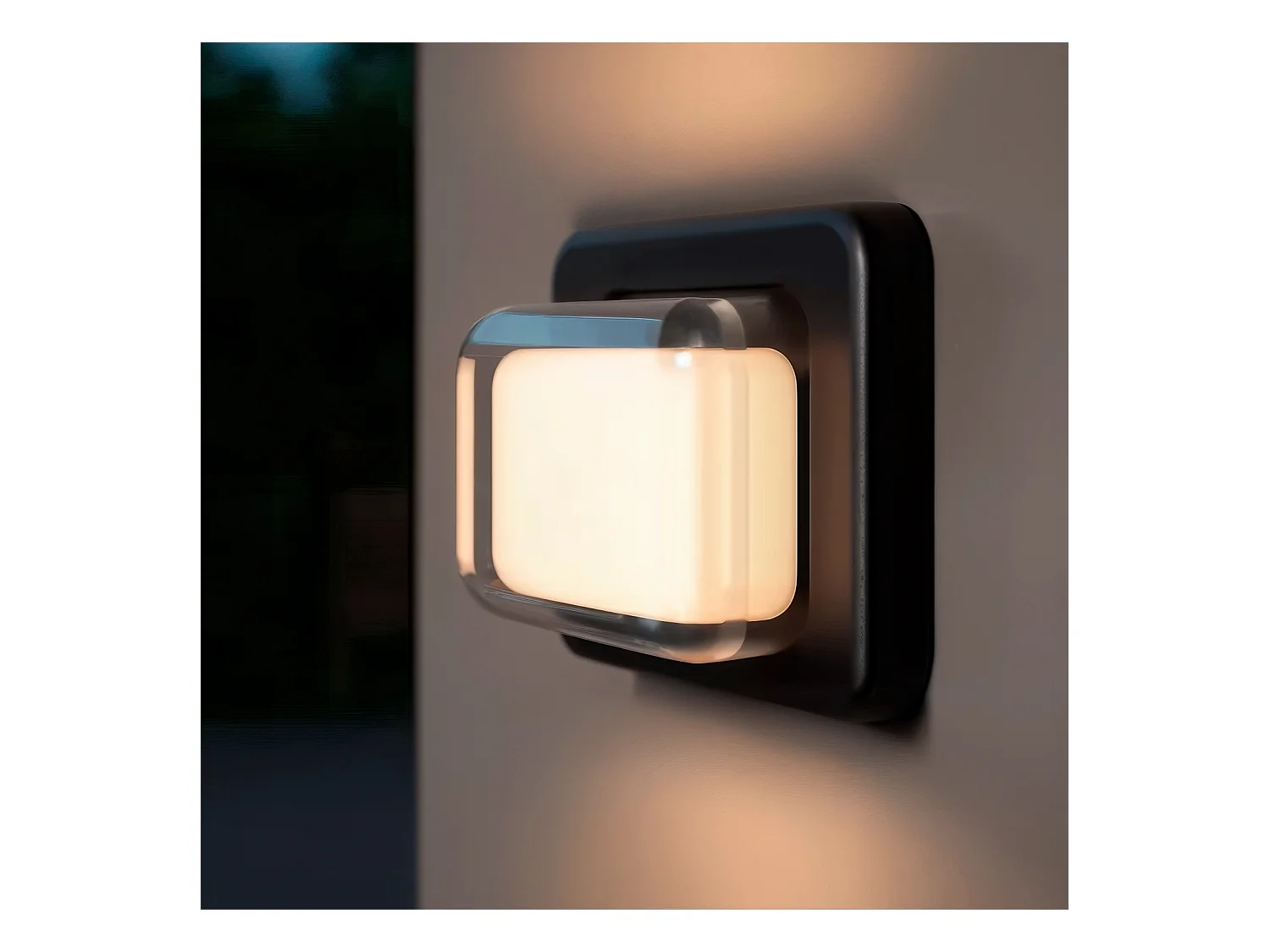 Applique Murale Extérieure LED 8W Éclairage Rectangulaire Noire Gulpos Noir mat