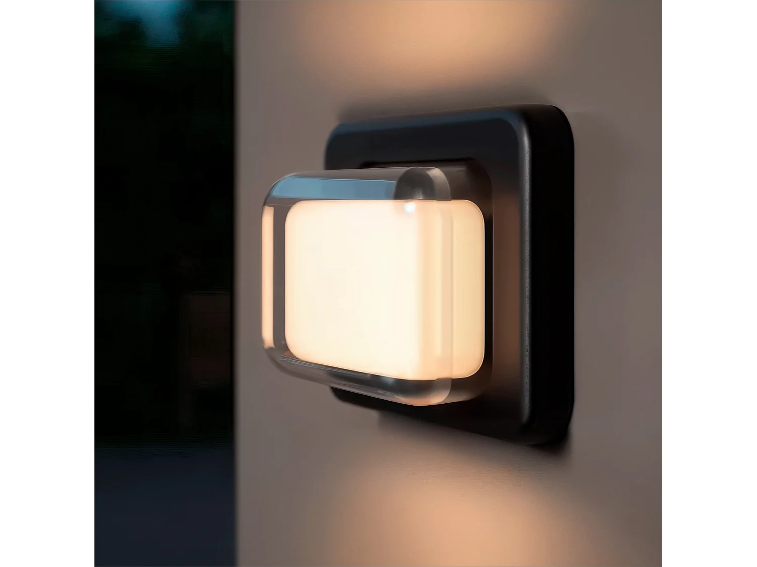 Applique da Parete per Esterni LED 8W Rettangolare Nero Gulpos Nero Opaco