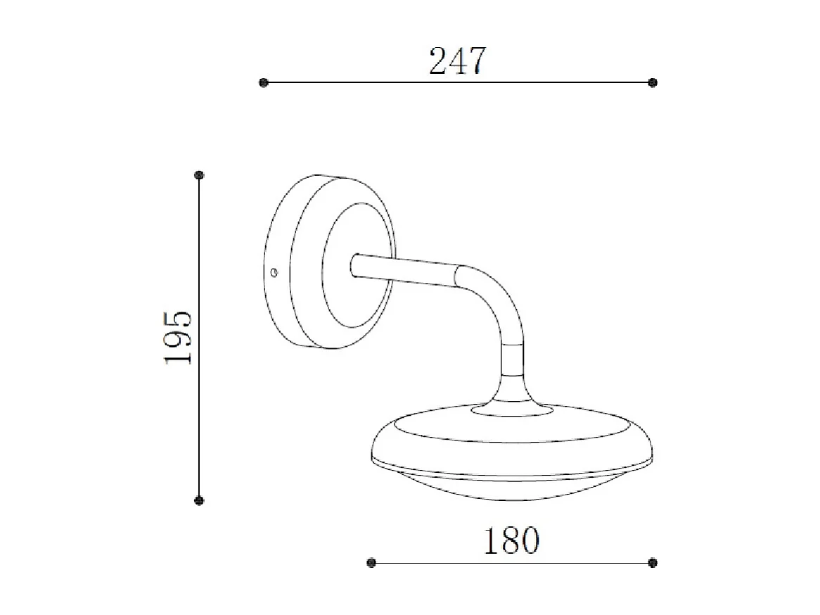 Applique da Parete per Esterni LED 10W Alluminio Mixi Nero