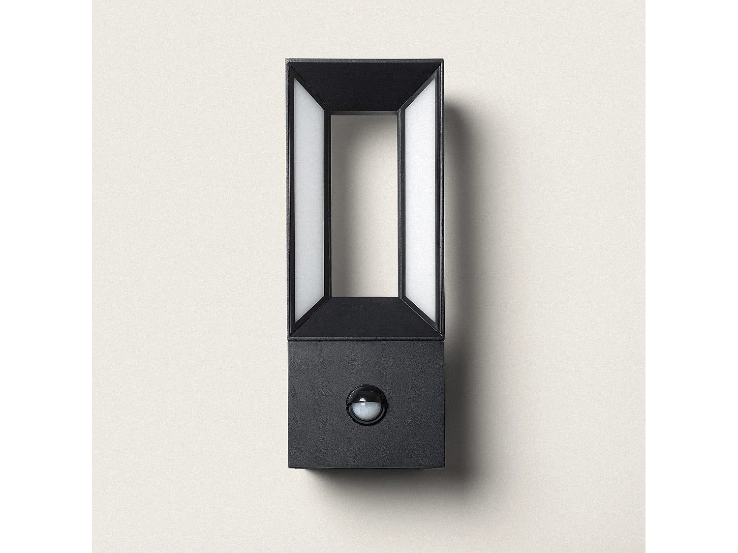 Applique Murale Extérieure LED Aluminium 2x5W Trimel avec Détecteur de Mouvement Noir