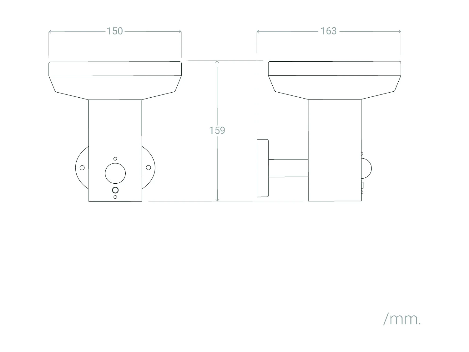 Aplique de Pared Exterior Solar LED 5W Acero Inoxidable con Sensor de Movimiento Barton Square Plateado