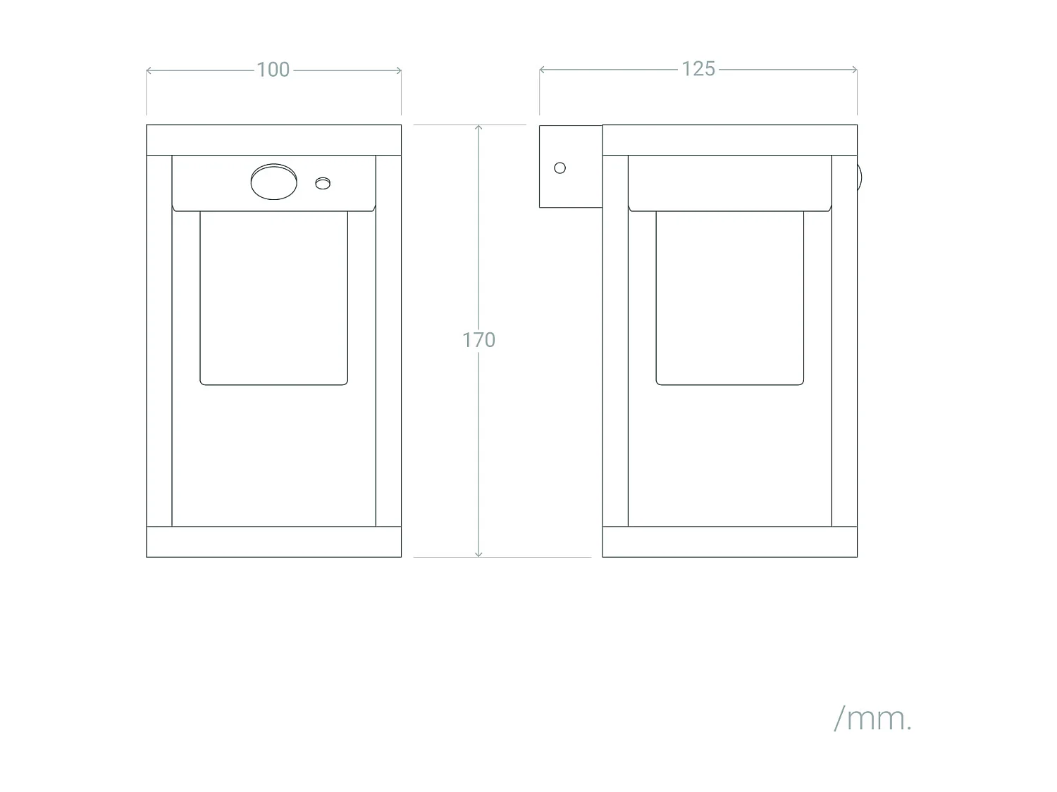 Applique Murale Extérieur Solaire LED 2.5W Aluminium avec Détecteur de Mouvement Devah Noir