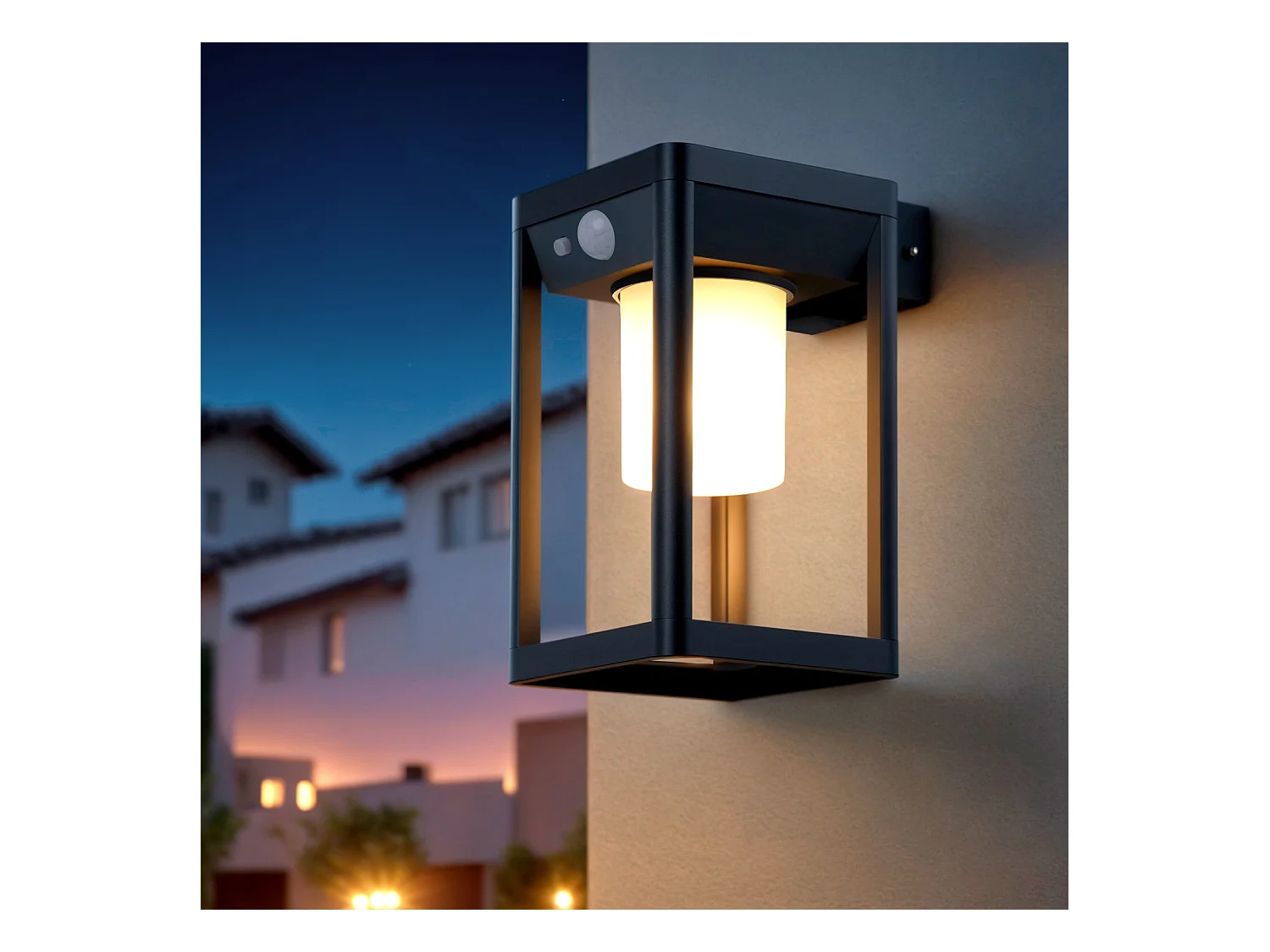 Applique da Parete per Esterni Solare LED 2,5W Alluminio con Sensore di Movimento Devah Nero
