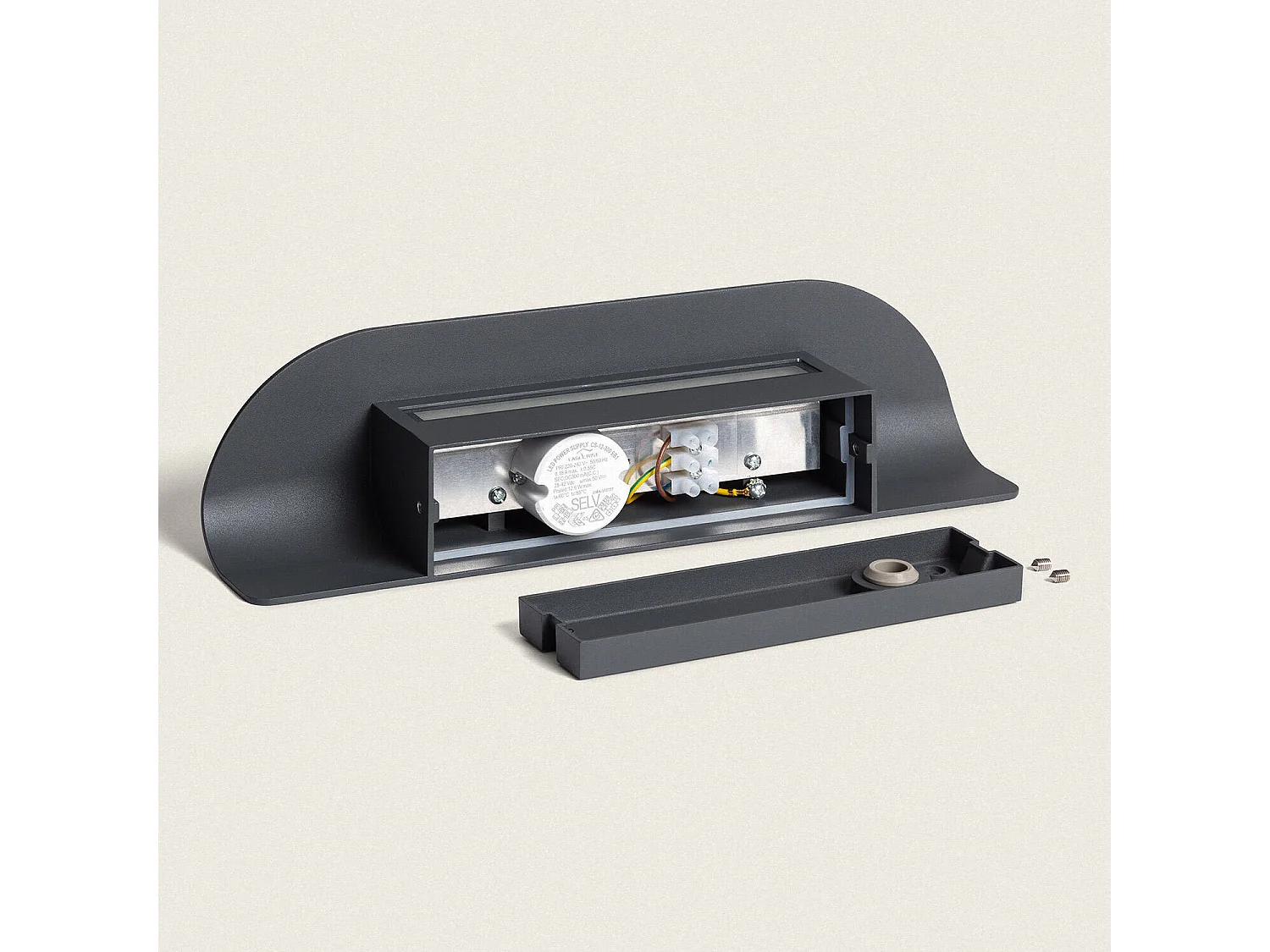 Applique Murale Extérieure LED 12W Aluminium Agerato Gris foncé