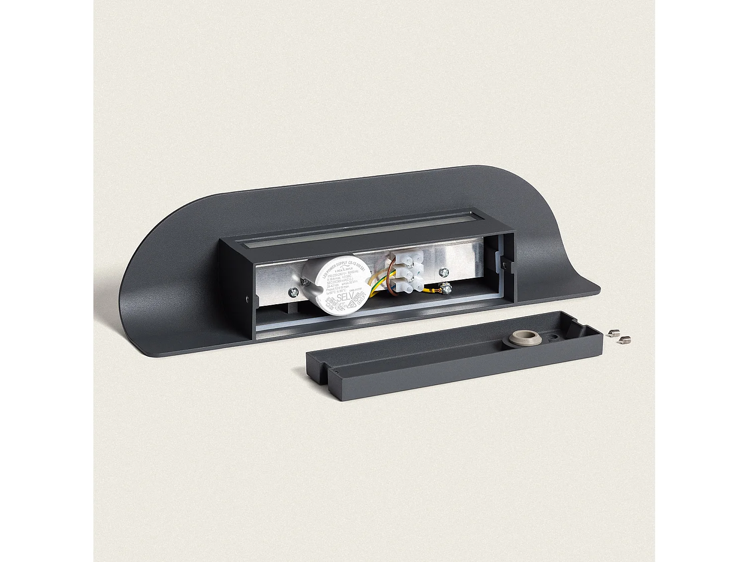 Applique Murale Extérieure LED 12W Aluminium Agerato Gris foncé