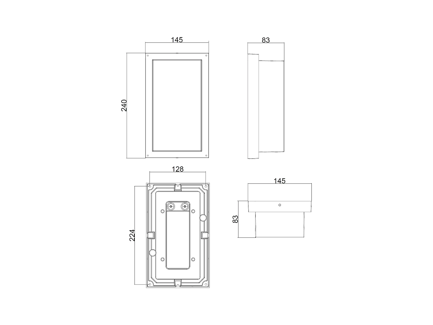 Applique Murale Extérieure LED 12W Aluminium CCT Sélectionnable Double Éclairage Caelia Rouille