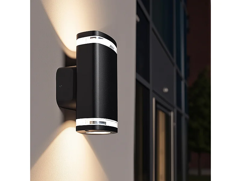 Applique da Parete per Esterni Doppia Luce Ranedux Nero