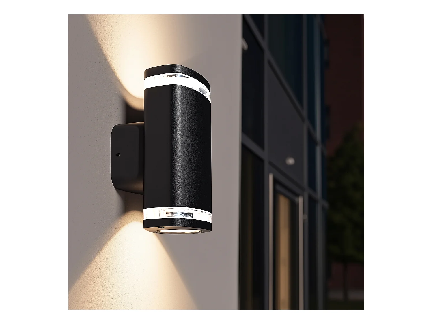 Applique da Parete per Esterni Doppia Luce Ranedux Nero