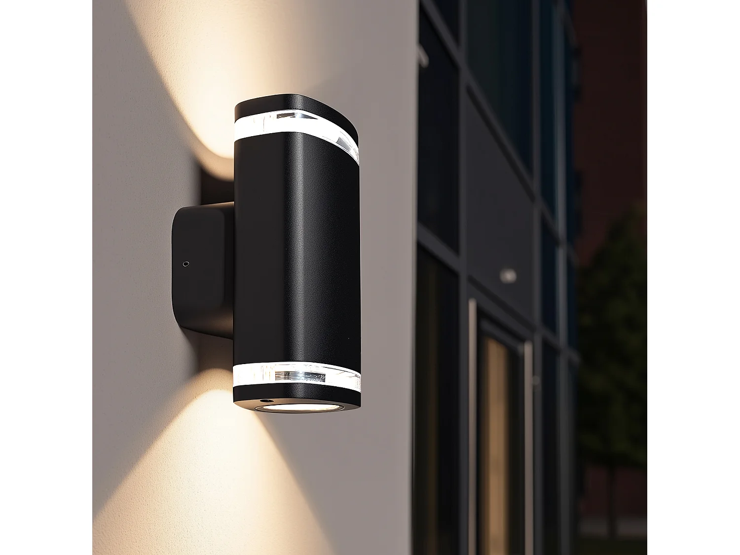 Applique da Parete per Esterni Doppia Luce Ranedux Nero