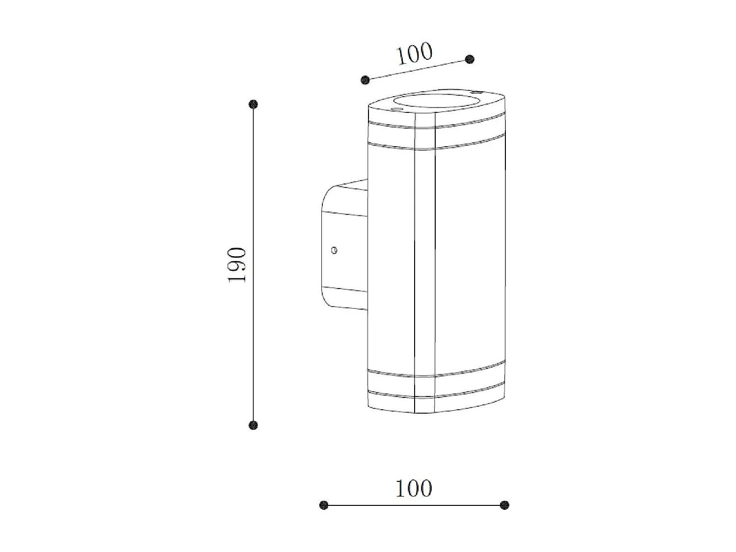 Applique da Parete per Esterni Doppia Luce Ranedux Nero