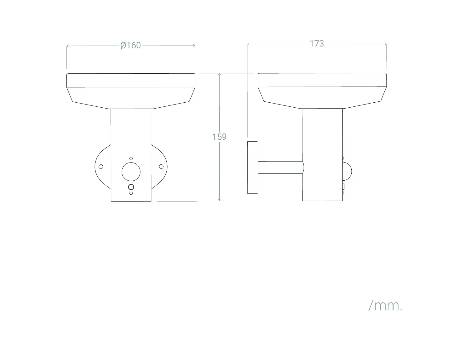 Applique da Parete per Esterni Solare LED 5W Alluminio con Sensore di Movimento Barton Argento