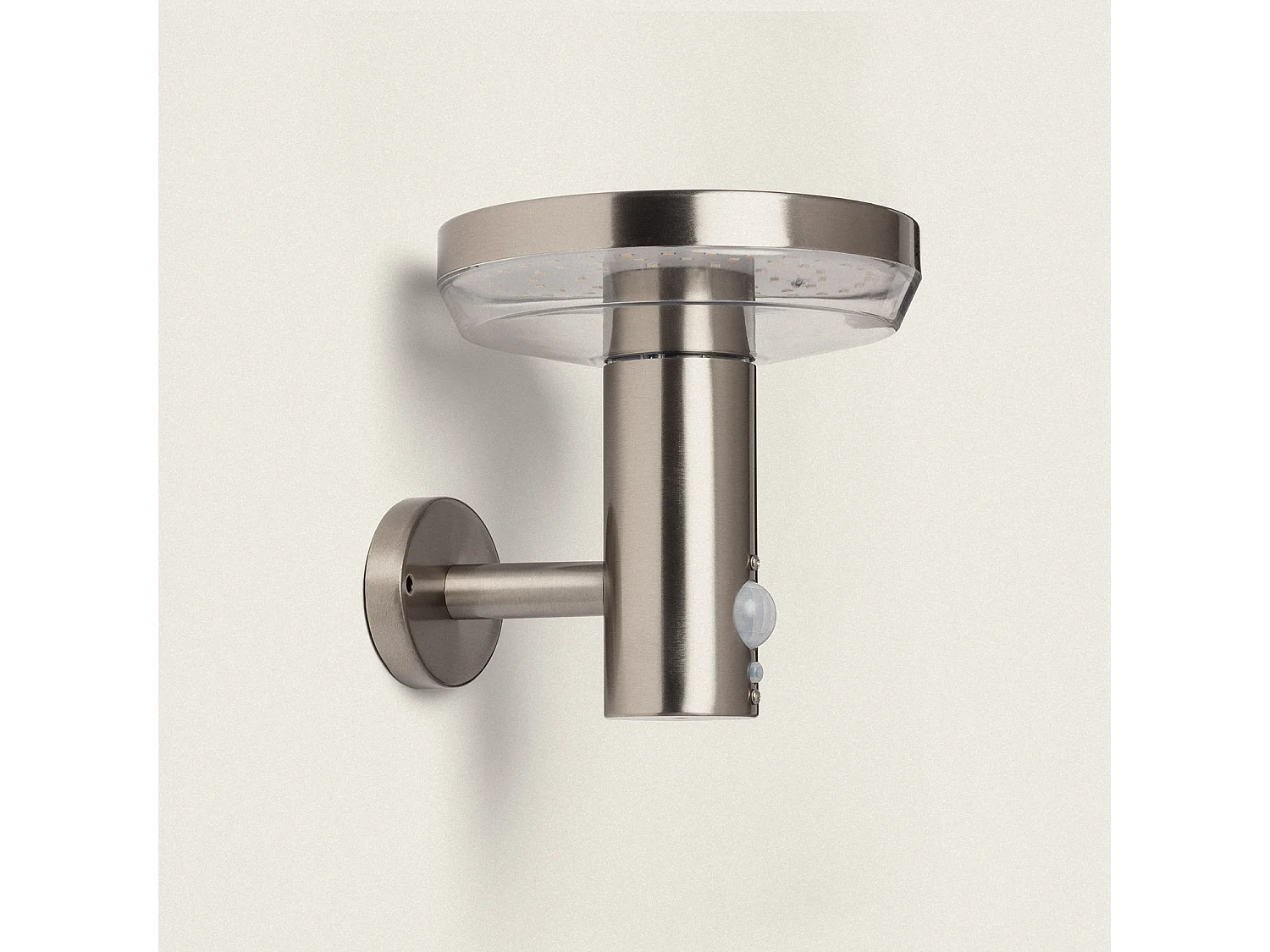 Applique Murale Extérieure Solaire LED 5W Aluminium avec Détecteur de Mouvement Barton Argent