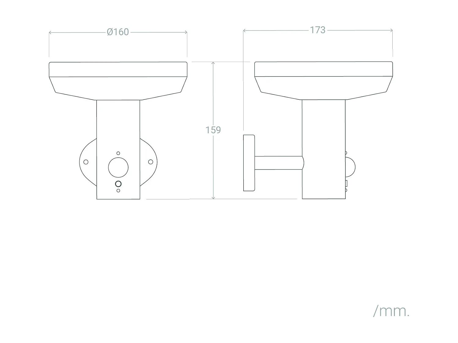 Applique Murale Extérieure Solaire LED 5W Aluminium avec Détecteur de Mouvement Barton Argent