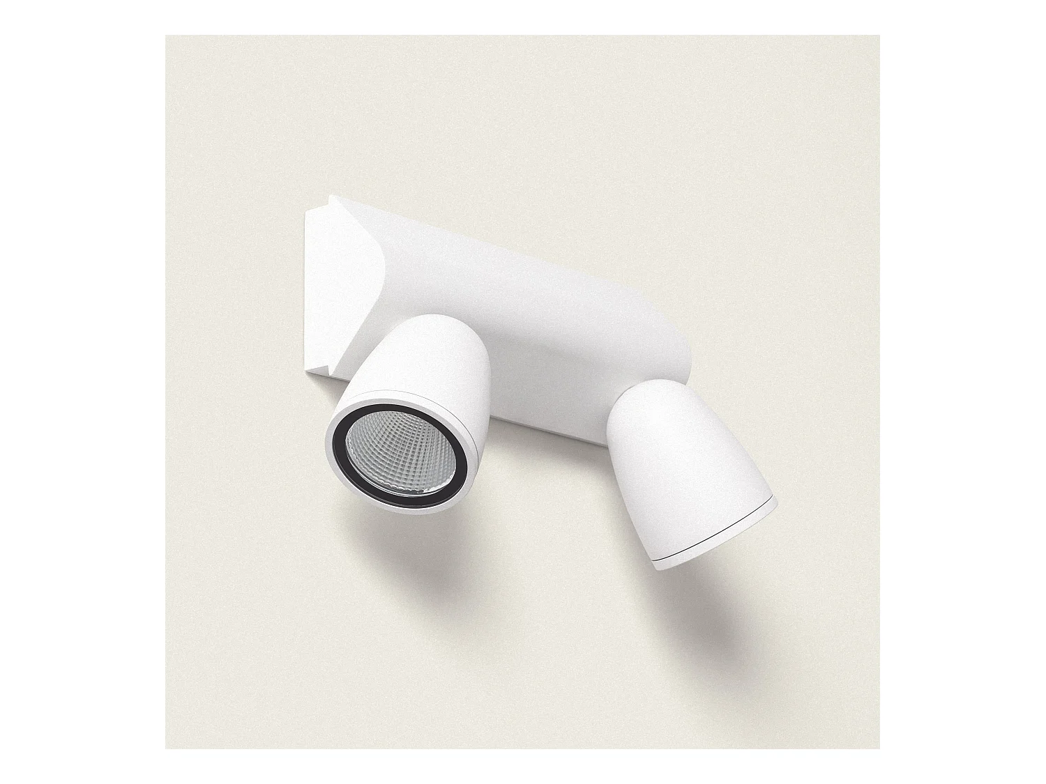 Applique Murale Extérieure LED 12W Aluminio Abel Large 2 Spots Noir