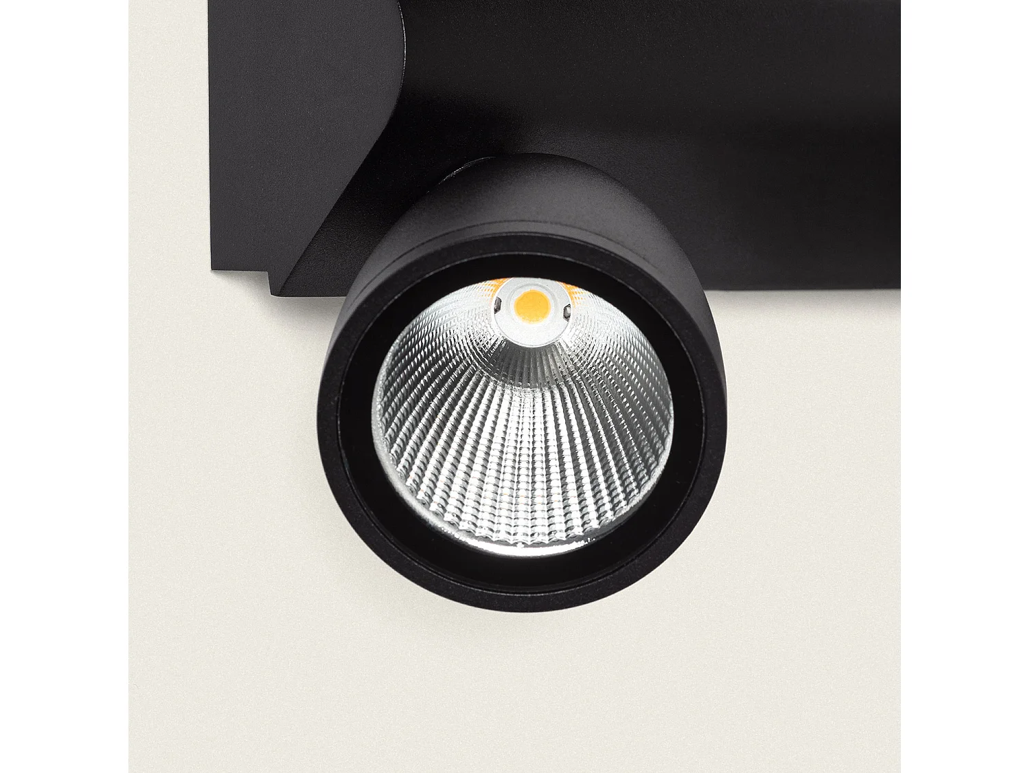 Applique Murale Extérieure LED 12W Aluminio Abel Large 2 Spots Noir