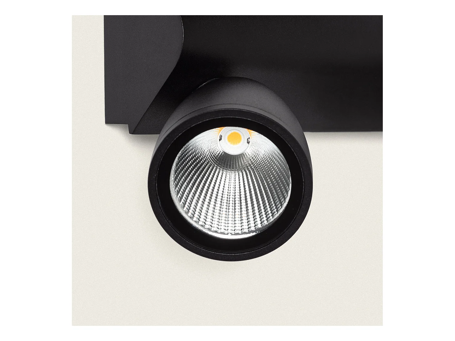 Aplique de Pared Exterior LED 12W Aluminio Abel Large Dos Focos Negro