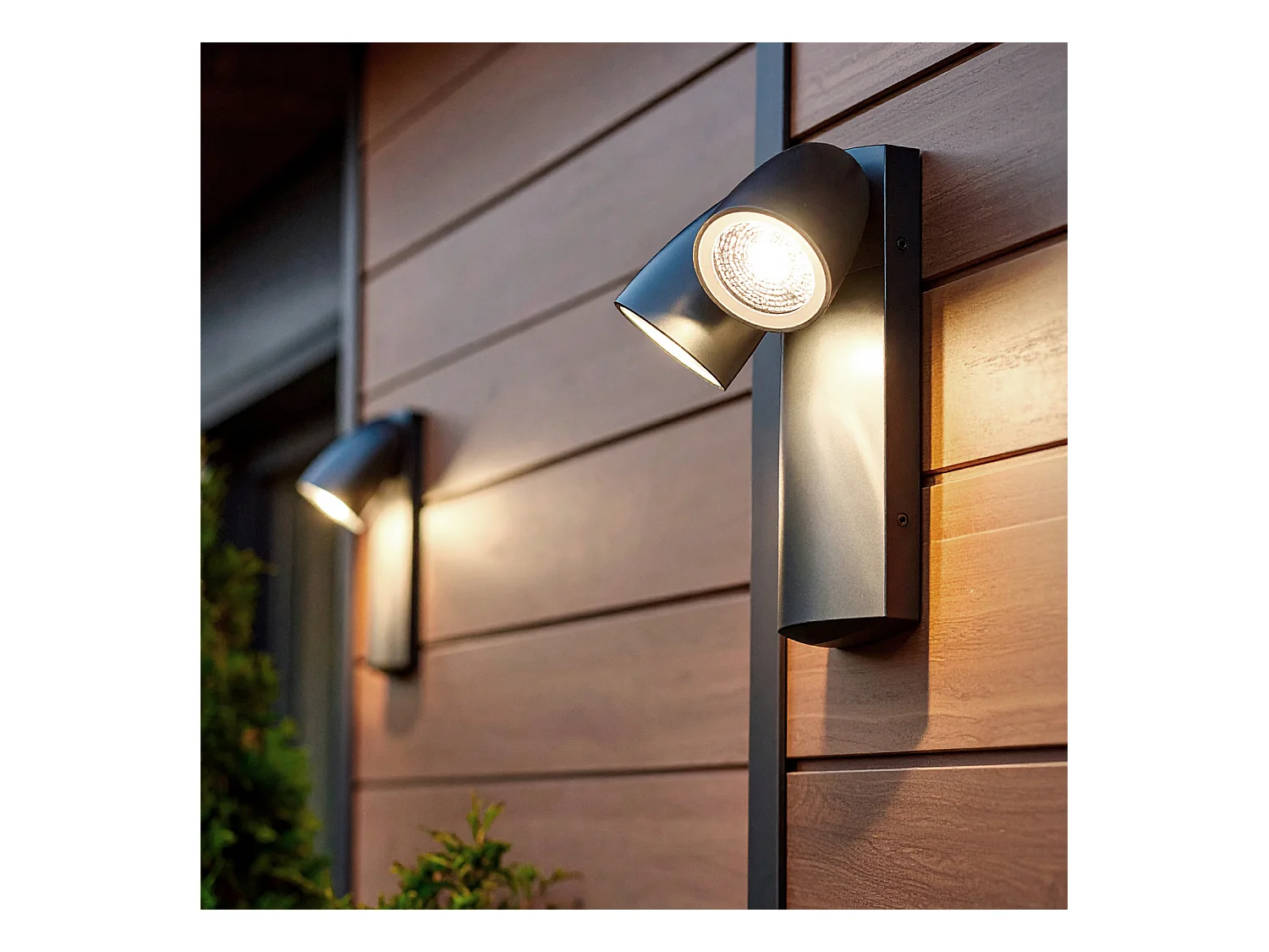 Applique Murale Extérieure Aluminium Abel Deux Spots Blanc