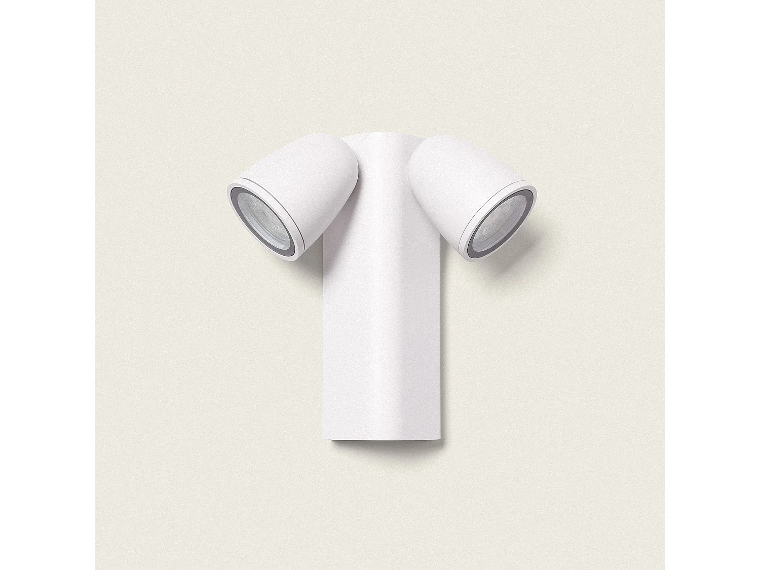 Applique Murale Extérieure Aluminium Abel Deux Spots Blanc