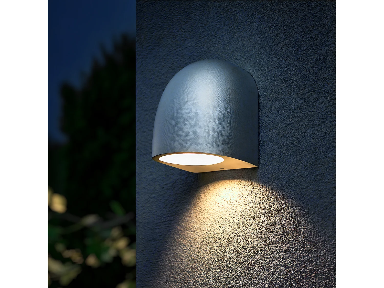 Applique Murale Extérieure Aluminium Areca Gris foncé