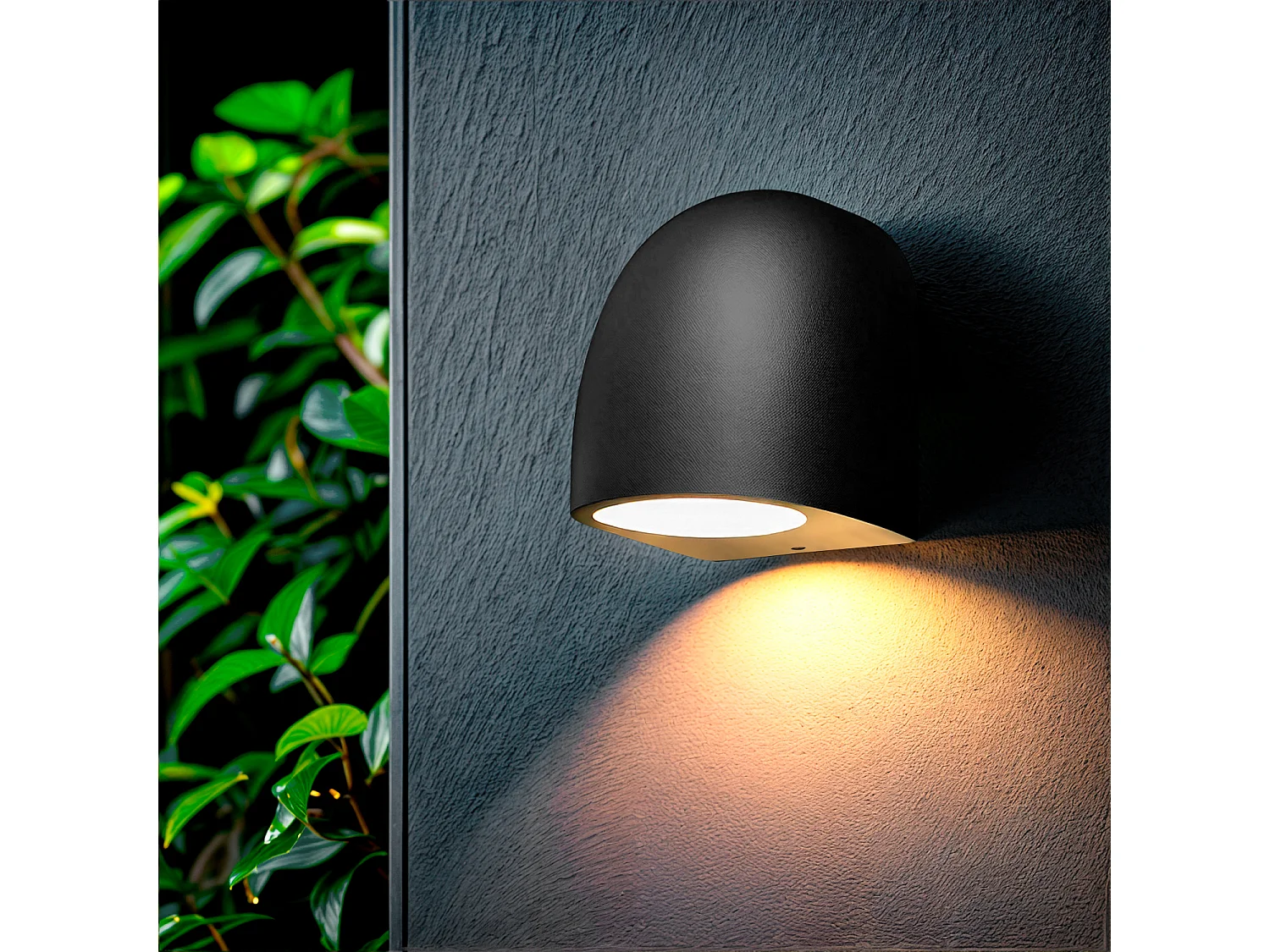 Applique Murale Extérieure Aluminium Areca Gris foncé