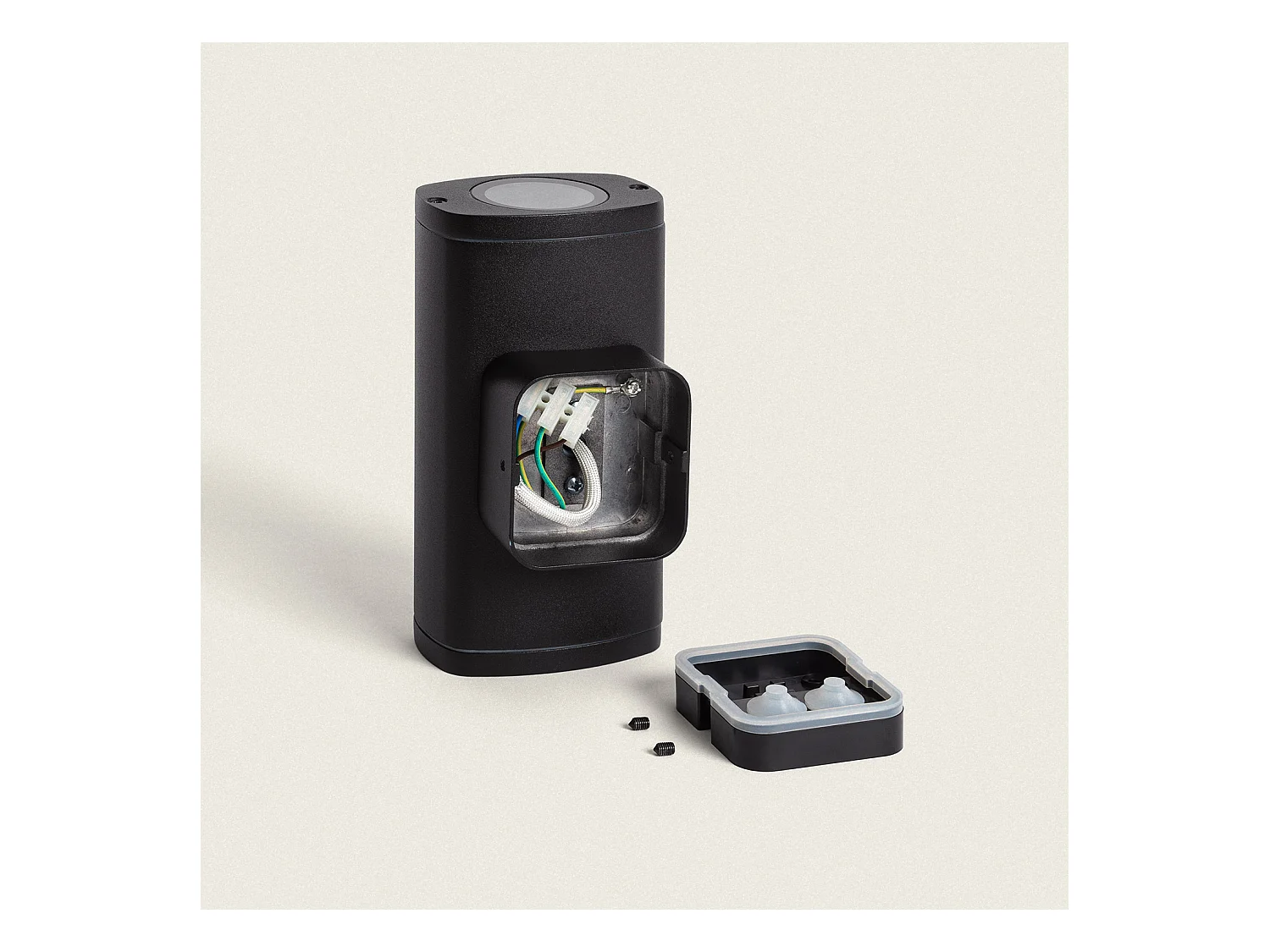 Applique da Parete per Esterni Doppia Luce Welldy Nero