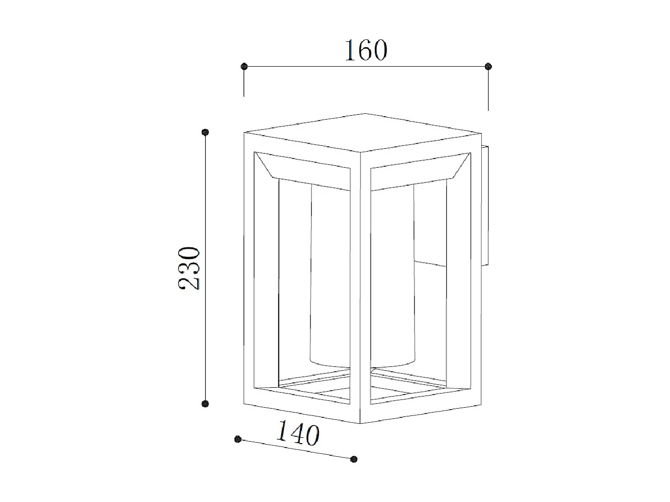 Applique Murale Extérieure Trenol Noir