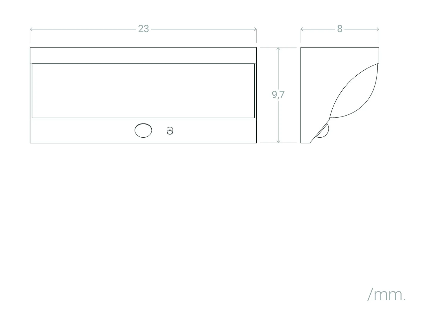 Applique Murale Extérieure Solaire LED 5W Aluminium avec Détecteur de Mouvement Goran Noir