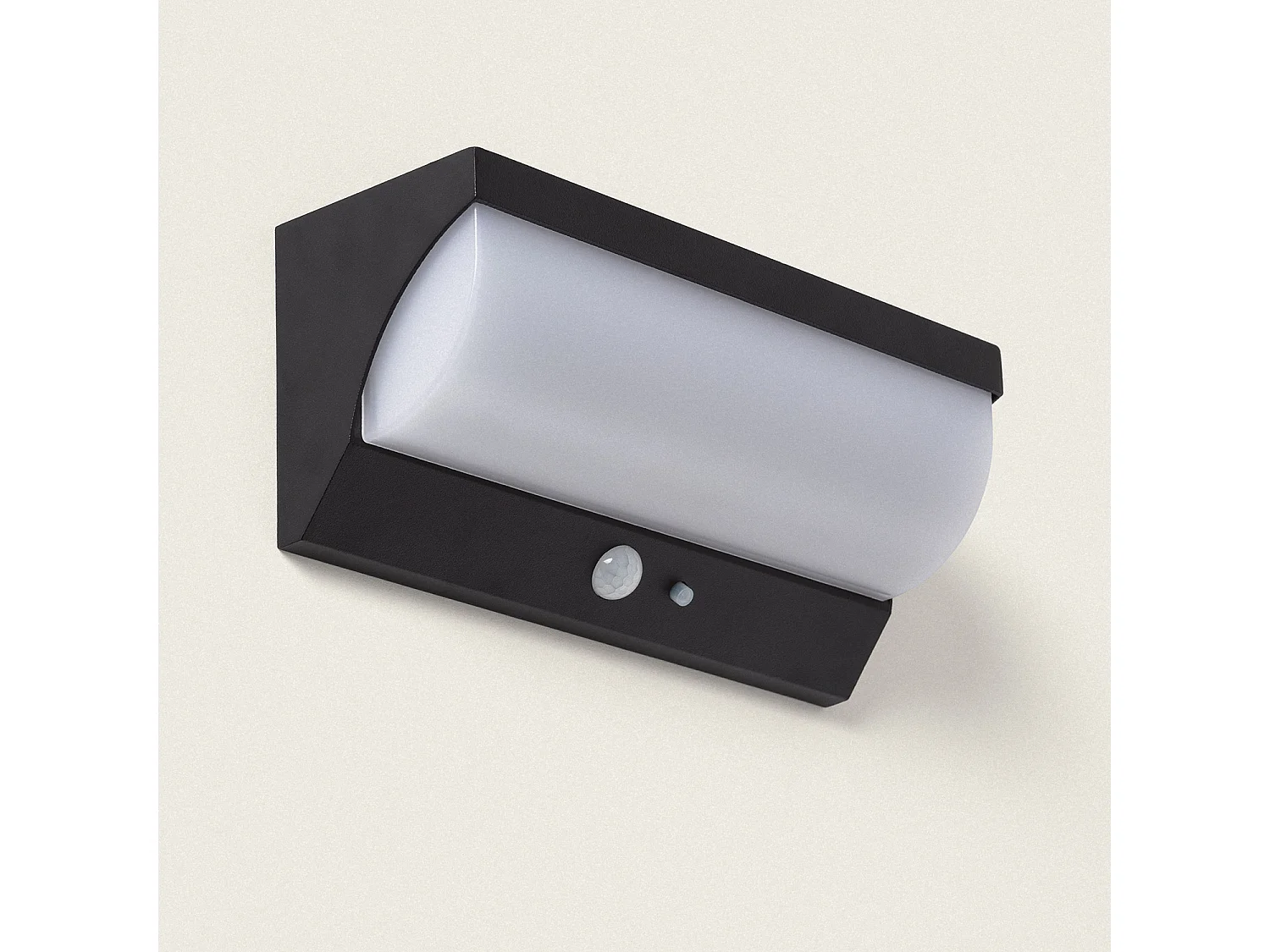 Applique da Parete per Esterni Solare LED 5W Alluminio con Sensore di Movimento Goran Nero