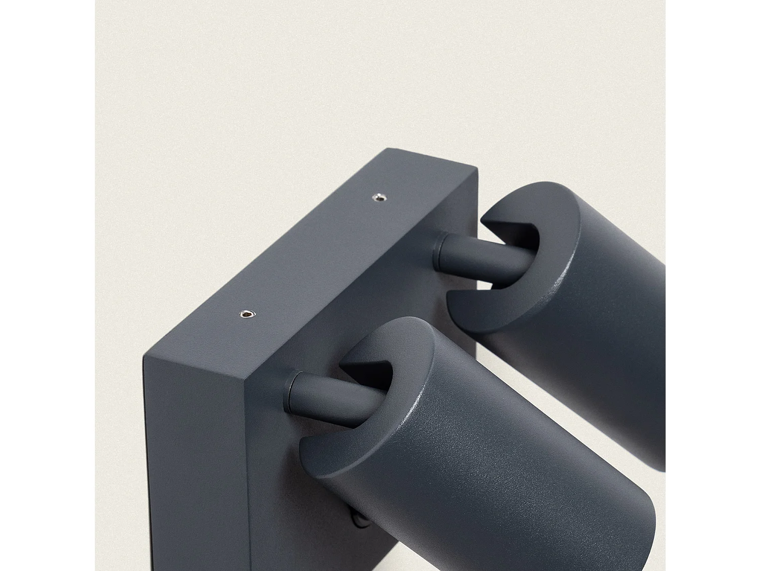 Applique Murale Extérieure LED 18W Aluminium CCT Sélectionnable Deux Spots avec Détecteur de Mouvement Kuriya Anthracite