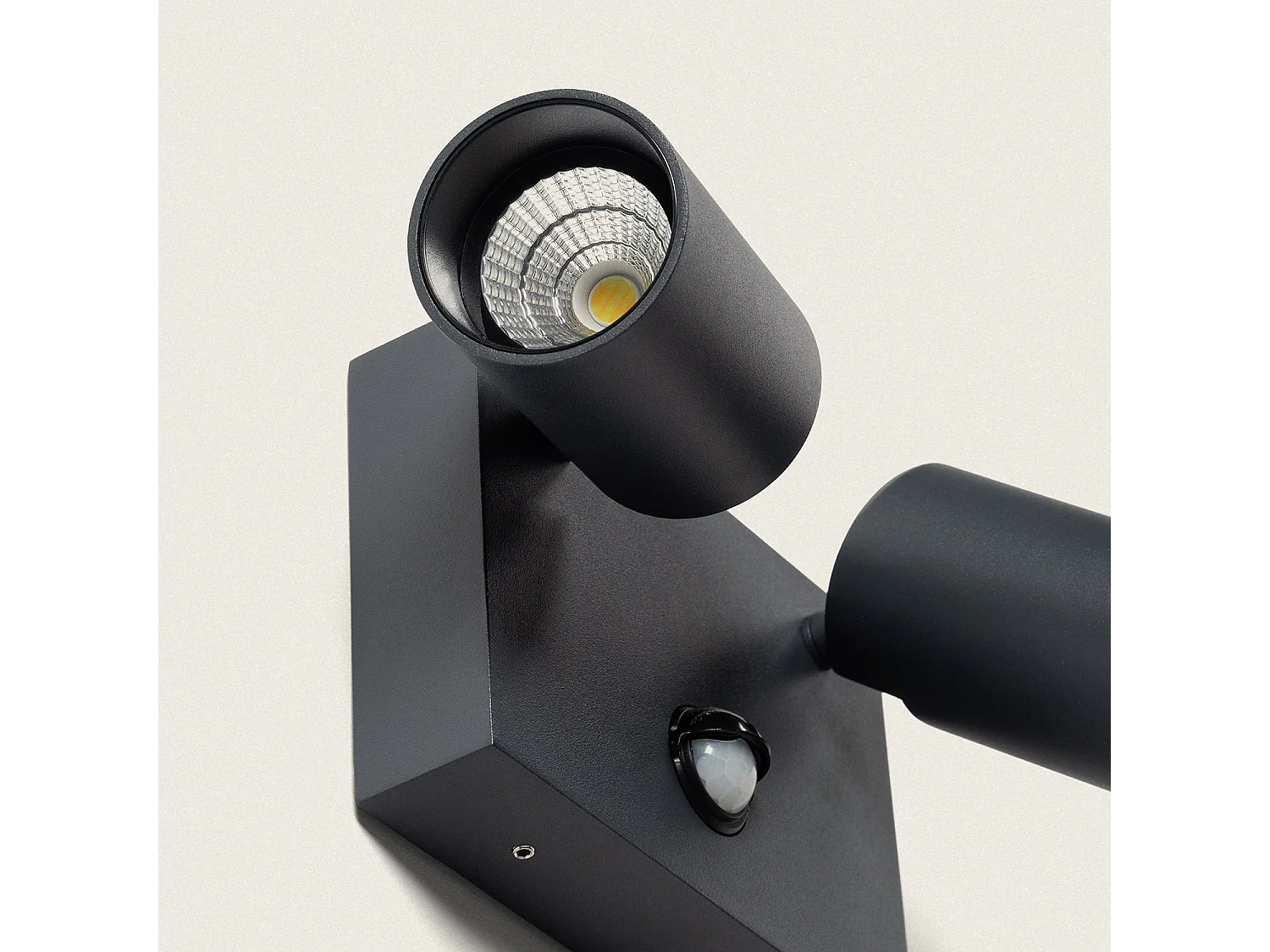 Applique Murale Extérieure LED 18W Aluminium CCT Sélectionnable Deux Spots avec Détecteur de Mouvement Kuriya Anthracite