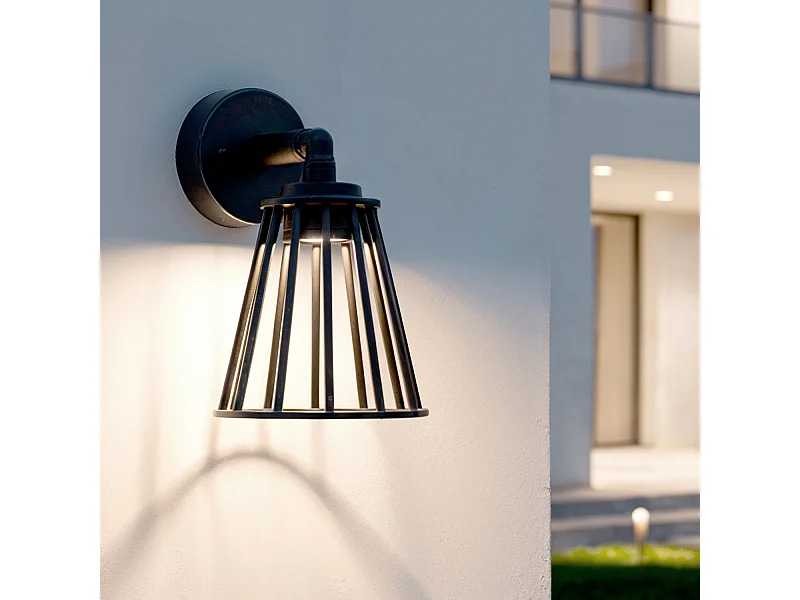 Lámpara de Pared Exterior LED 6W Aluminio Bradda Negro