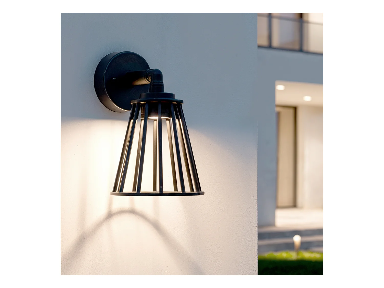 Applique Murale Extérieure LED 6W Aluminium Bradda Noir