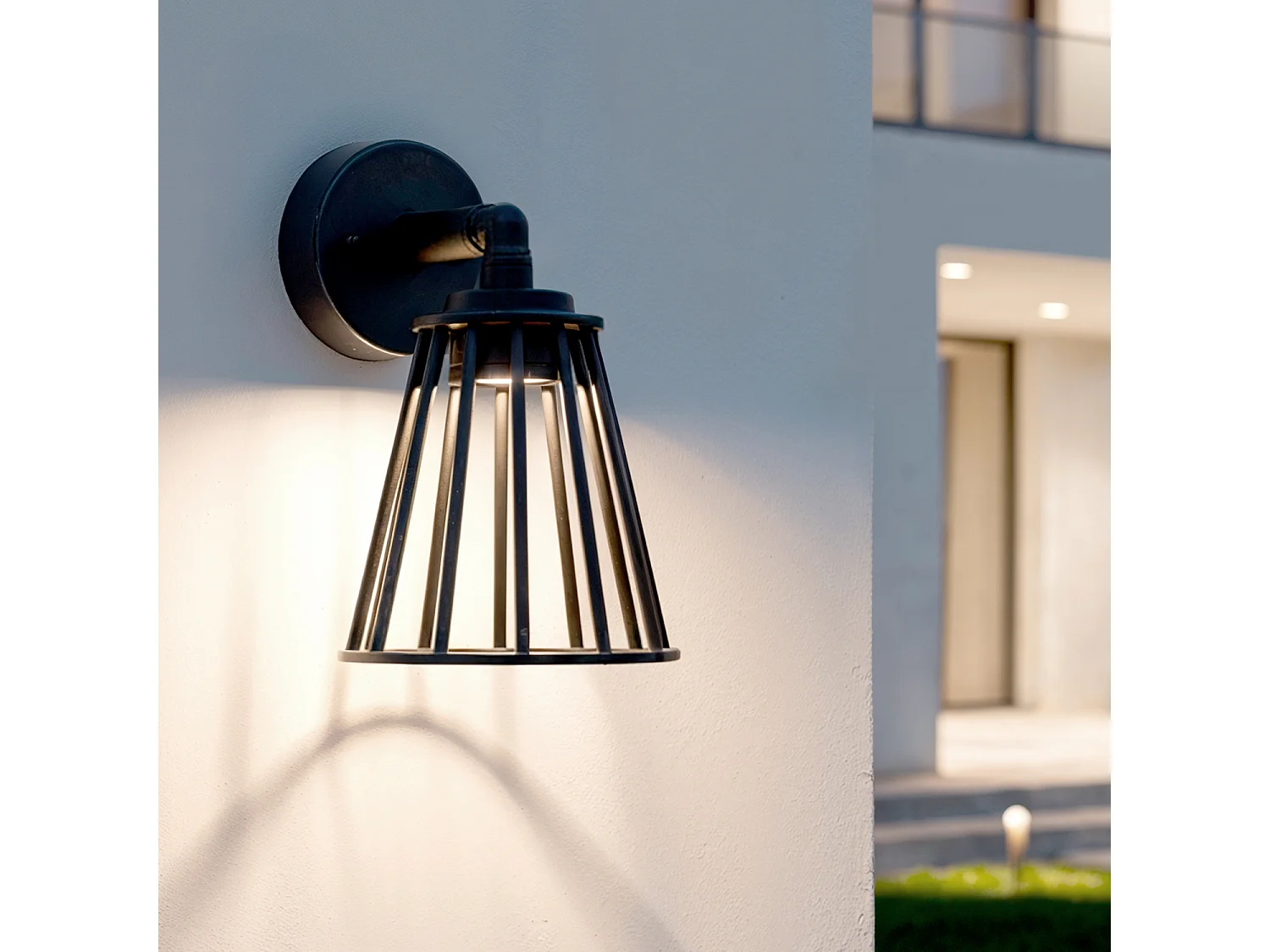 Applique Murale Extérieure LED 6W Aluminium Bradda Noir