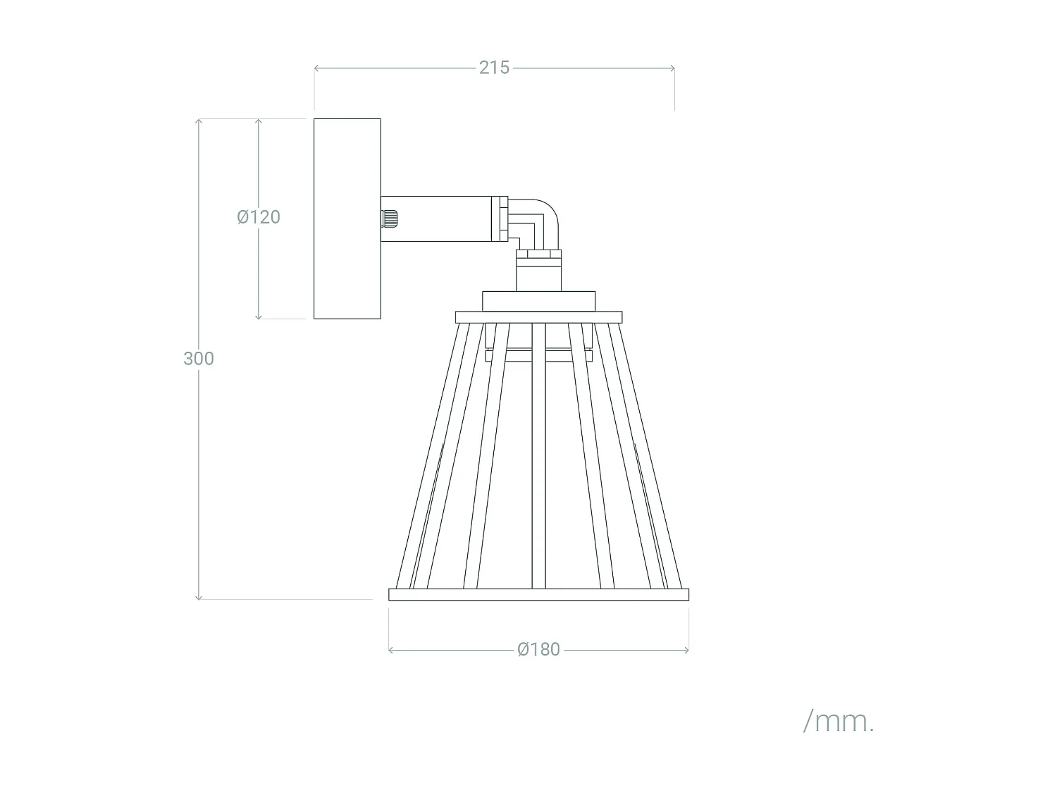 Applique Murale Extérieure LED 6W Aluminium Bradda Noir