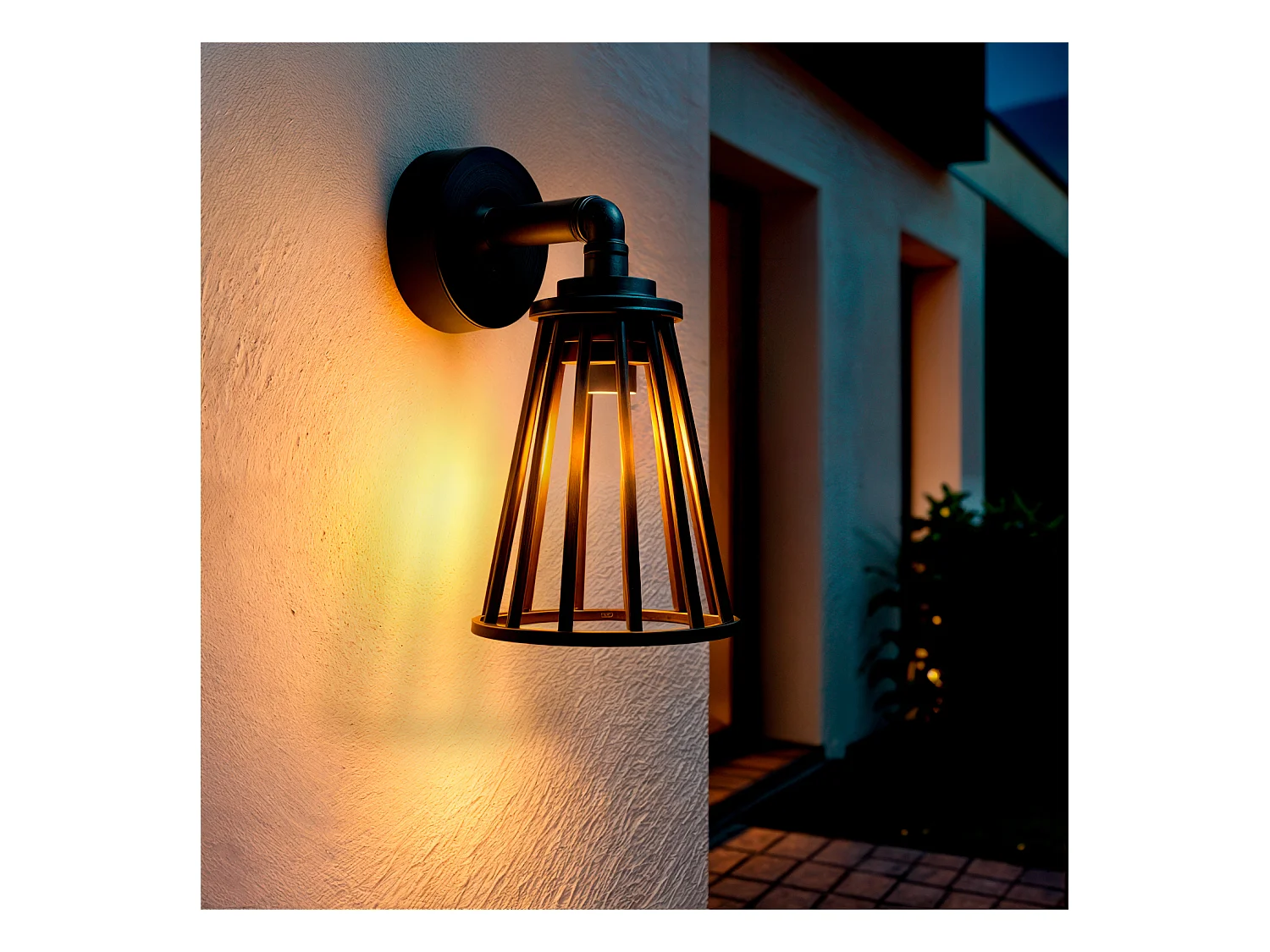 Lampada da Parete per Esterni LED 6W Alluminio Bradda Nero