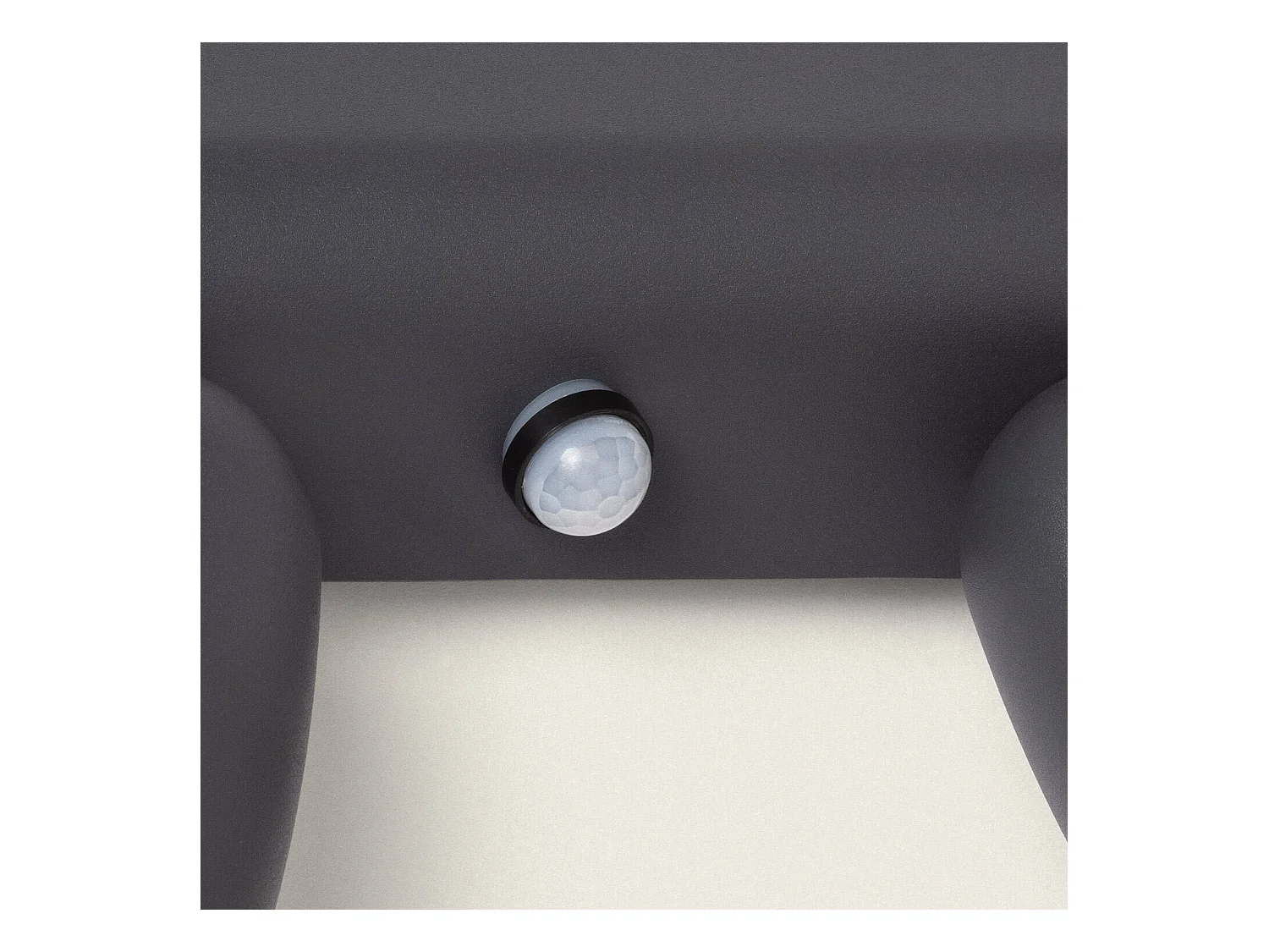 Applique Murale Extérieure Aluminium avec Détecteur de Mouvement Abel Large Deux Spots  Gris foncé