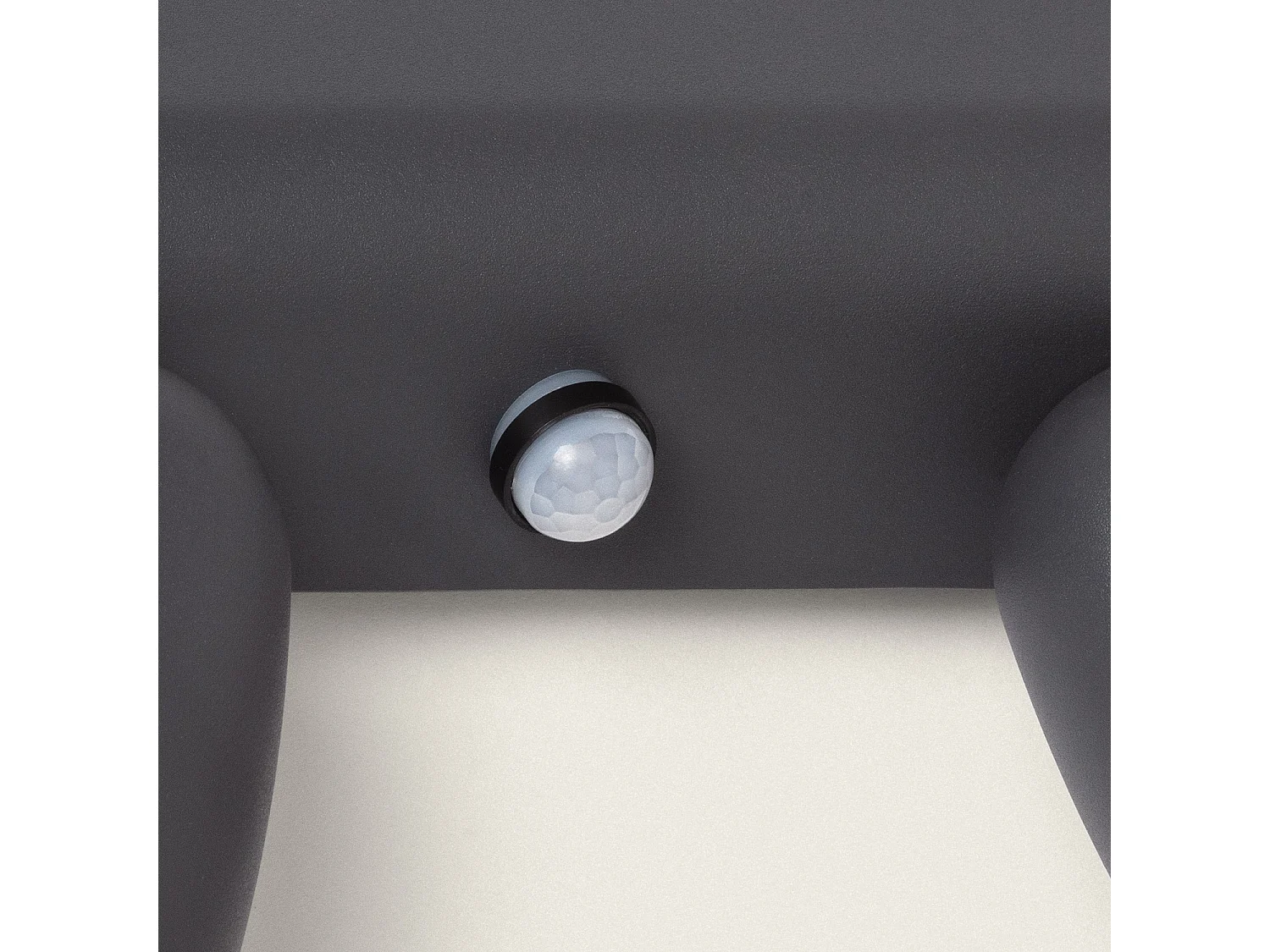 Applique Murale Extérieure Aluminium avec Détecteur de Mouvement Abel Large Deux Spots  Gris foncé