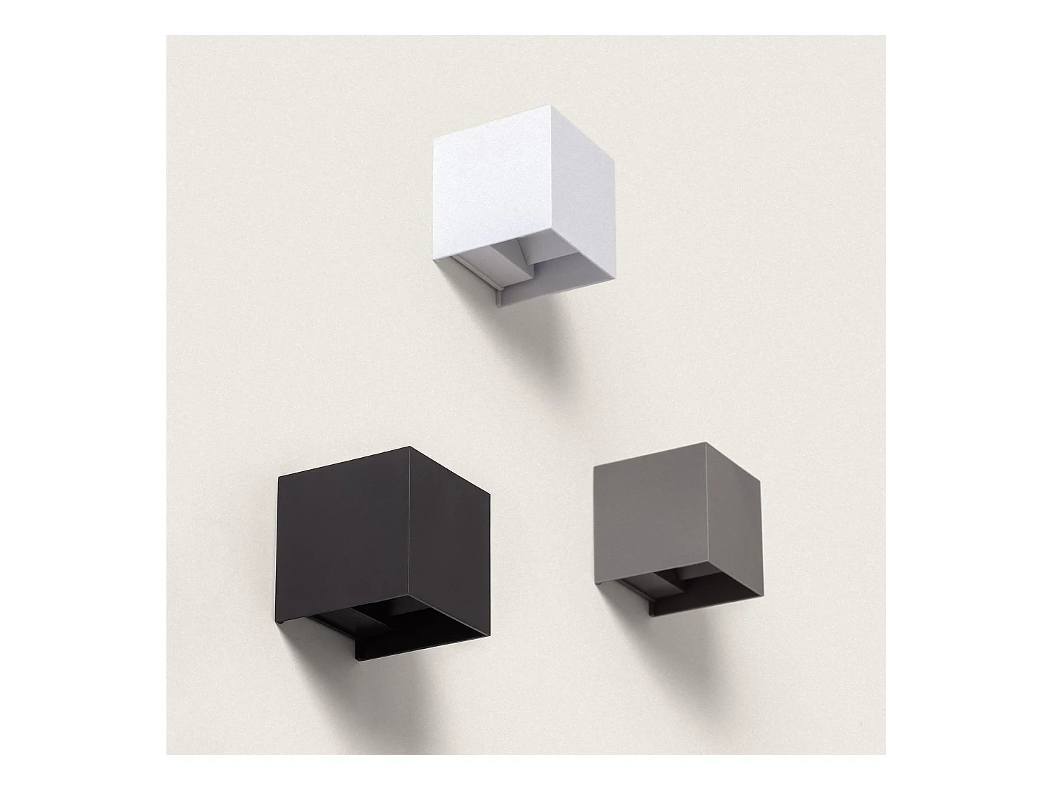 Applique da Parete per Esterni LED Regolabile 6W PC Illuminazione Doppia Luce Eros Bianco