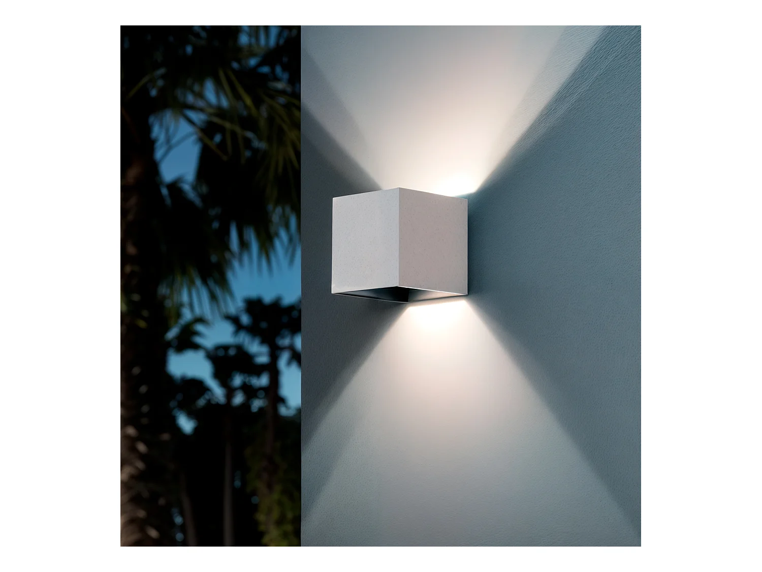 Applique da Parete per Esterni LED Regolabile 6W PC Illuminazione Doppia Luce Eros Bianco