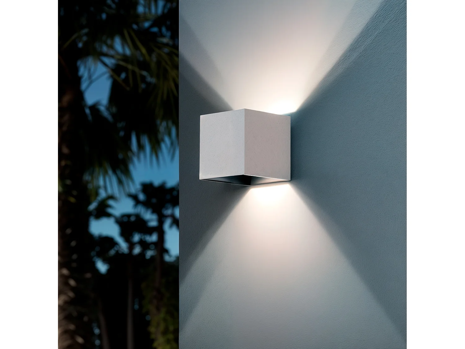 Applique Murale Extérieure LED 6W PC Double Éclairage Onis Blanc